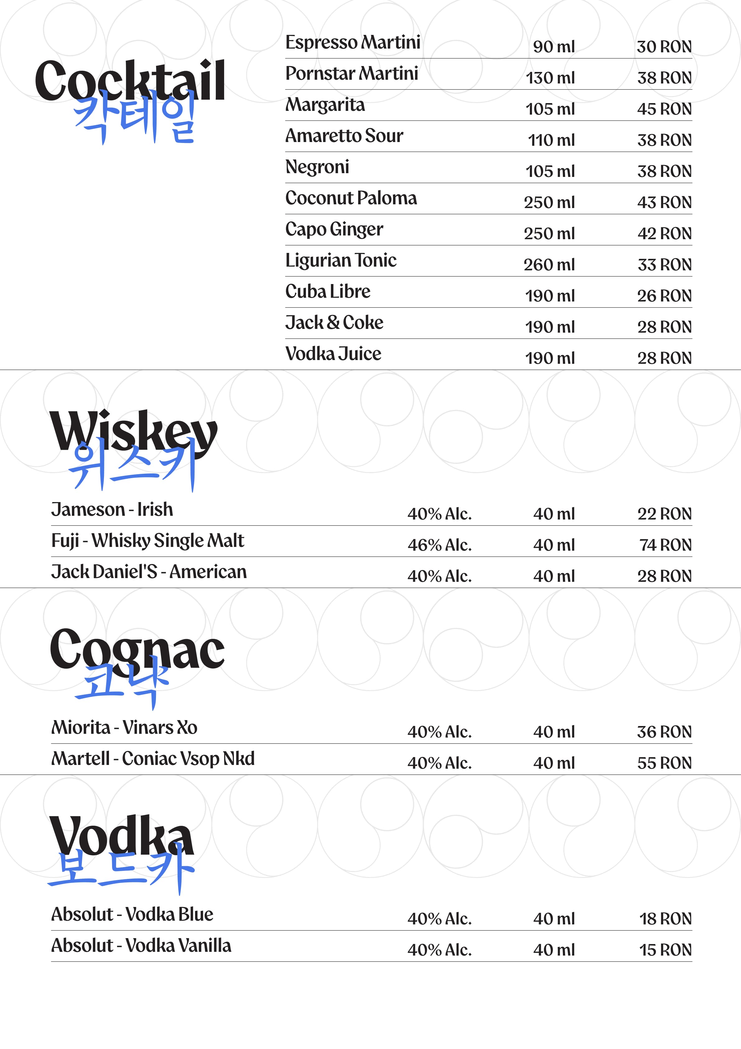 Menu page 14